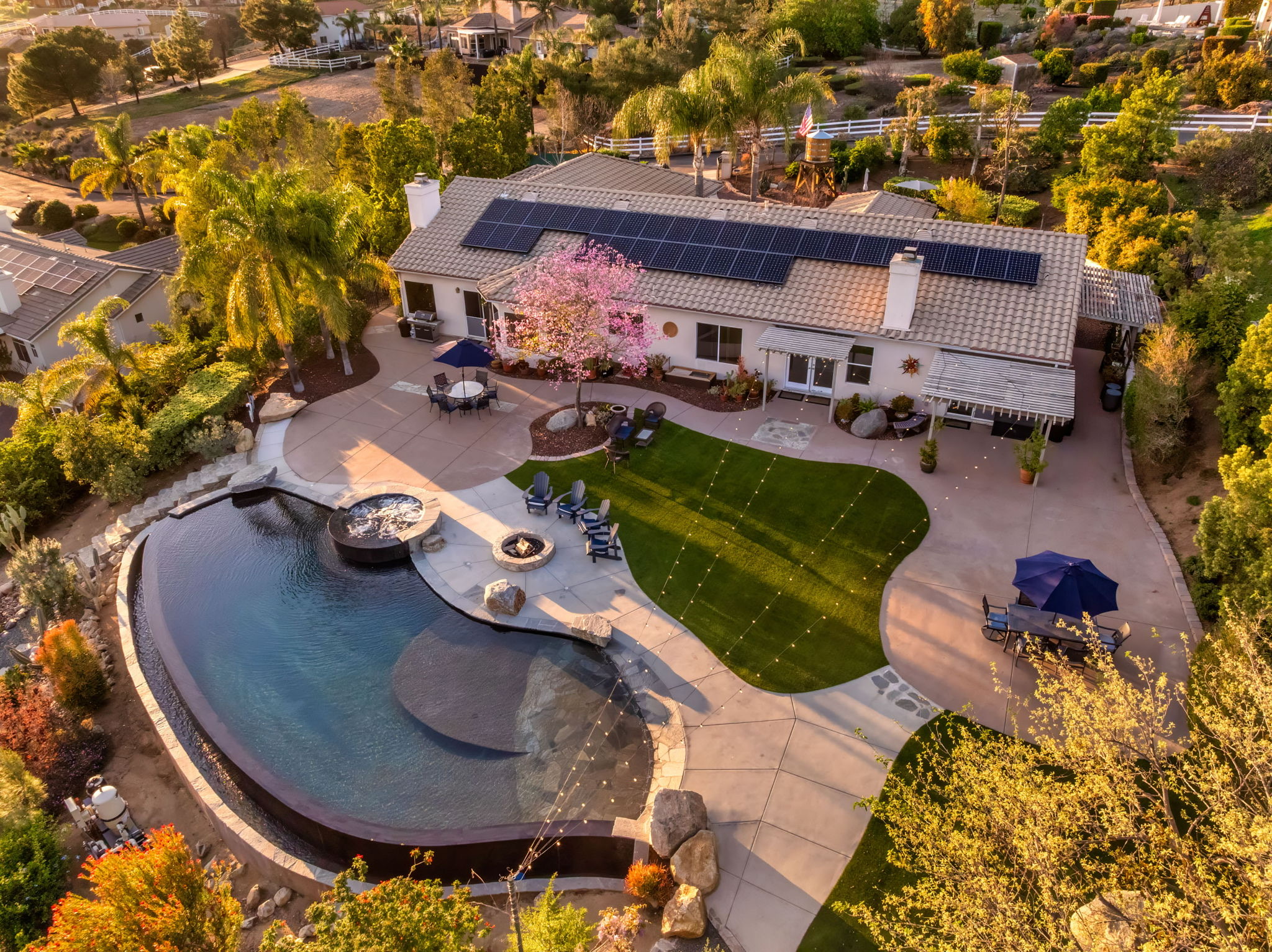 Pool and spa with properly maintained filtration and circulation system