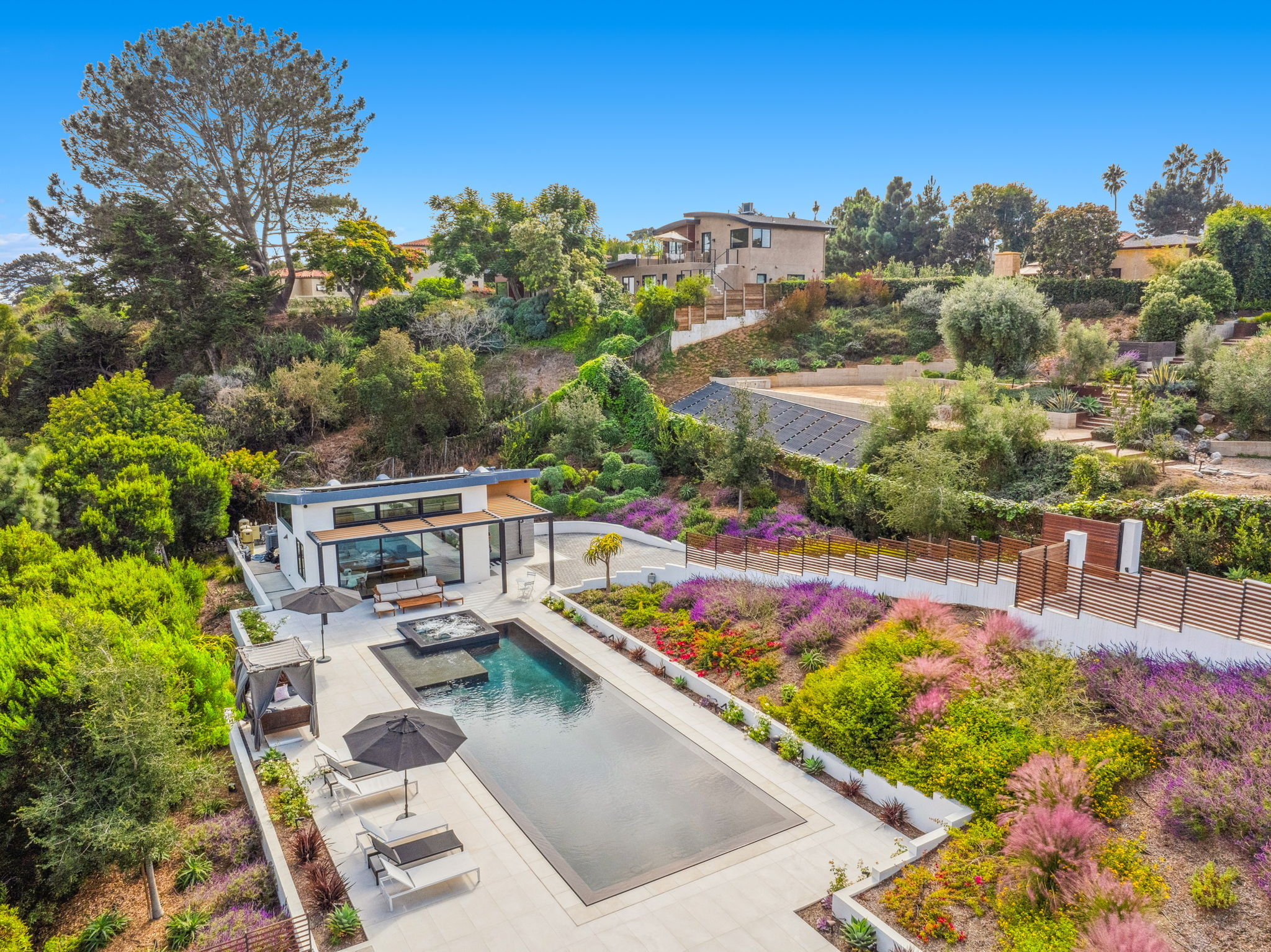 Mission Pools high tech pool renovation with spa and solar heating